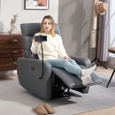 HOMCOM Electric Recliner Chair with Phone Holder, USB Charge Port, Grey