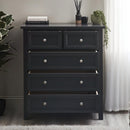 HARBOR 3 + 2  DRAWER CHEST - ANTHRACITE