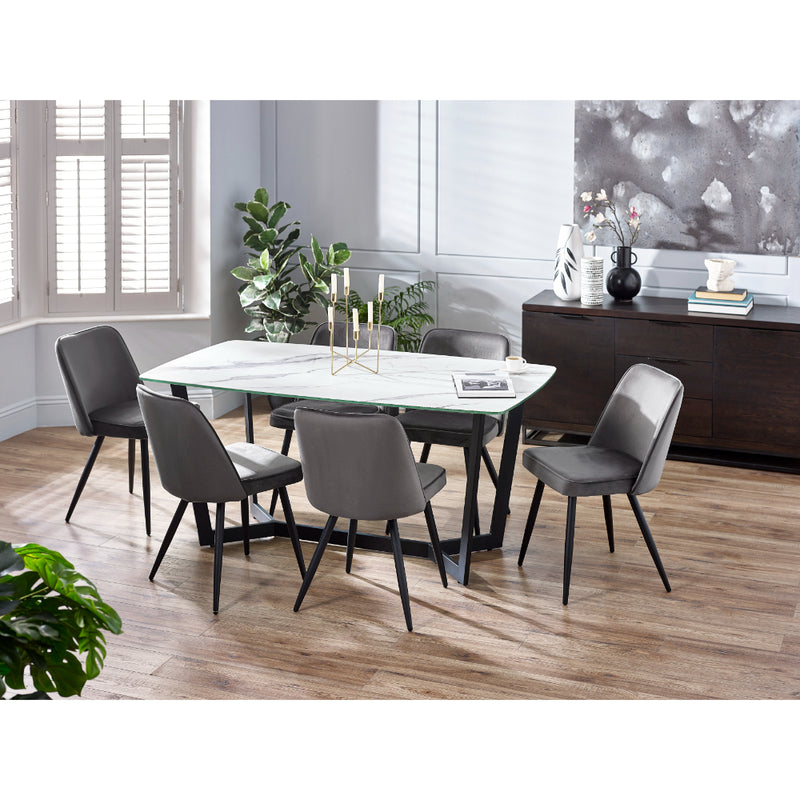 Olympus Dining Table 1.6m - White Marble