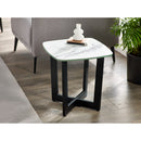 Olympus Lamp Table 45cm - White Marble