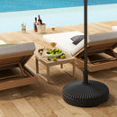 Outsunny Garden Parasol Base, 28kg Sand Filled, 23kg Water Filled, Black