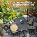 Outsunny Garden Parasol Base, 28kg Sand Filled, 23kg Water Filled, Black