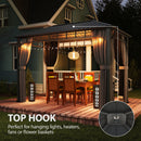 Outsunny 2 X 3.5 M Hardtop Gazebo With Galvanised Steel Roof And Sides