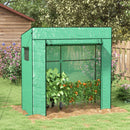 Walk-in Garden Green House with Large Roll-up Door and 2 Mesh Windows, White