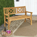 Foldable Acacia Wooden Bench Chair