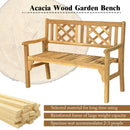 Foldable Acacia Wooden Bench Chair