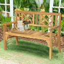 Foldable Acacia Wooden Bench Chair