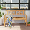 Foldable Acacia Wooden Bench Chair