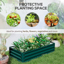 Outsunny Set of 2 Raised Garden Bed Elevated Planter Box for Flowers Green