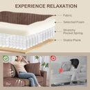 HOMCOM 212 Cm Upholstered Jumbo Cord Sofa Couch With Spring Cushion