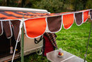 Retro Campervan Shade Canopy - Orange & Brown