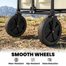 Outsunny 95L Foldable Festival Trolley On Wheels, Khaki