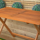 Windermere Outdoor 6 Person Folding Rectangular Wooden Table