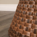 40/58cm Samuel Alexander Medium KD Plastic Wicker Rattan Woven Christmas Tree Skirt in Brown