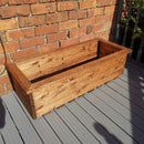 41cm x 108cm Large Rustic Chunky Wooden Garden Trough Planter