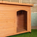 72cm X 1.04m Medium Outdoor Garden Cosy Wooden Dog House Kennel With Window