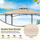 Outdoor Barbecue Canopy Tent Grill Gazebo with Side Awning-Beige