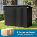 Outdoor Storage Shed Garden Tool House with 2 Doors-Dark Grey