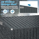 Outdoor Storage Shed Garden Tool House with 2 Doors-Dark Grey
