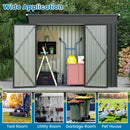Outdoor Storage Shed Garden Tool House with 2 Doors-Dark Grey