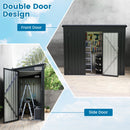 Outdoor Storage Shed Garden Tool House with 2 Doors-Dark Grey