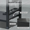 Outsunny Stainless Steel Outdoor Grill Cart With Folding Side Table, 2 Wheels