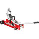 HOMCOM Hydraulic Low Profile Floor Jack, 2.5 T 80-360 mm Steel Car Jack, Red