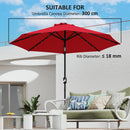 Outsunny UPF 50+ Replacement Parasol Canopy Parasol Cover Replacement