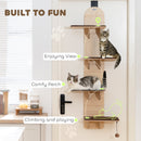 PawHut 4-Level Cat Tree Door Mounted With Washable Plush Pads, Toy Ball