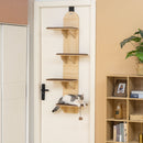 PawHut 4-Level Cat Tree Door Mounted With Washable Plush Pads, Toy Ball