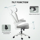 HOMCOM Executive Mesh Office Chair with Headrest, Lumbar Support