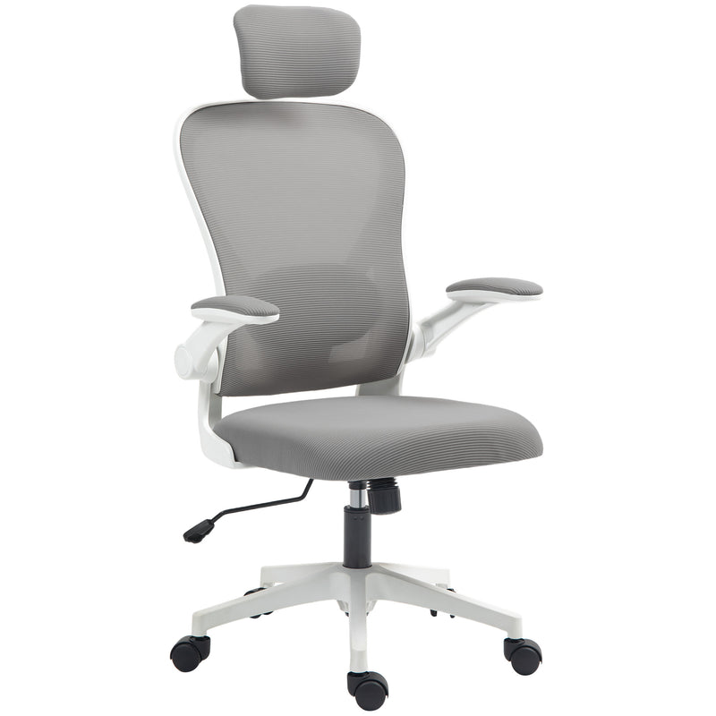 HOMCOM Executive Mesh Office Chair with Headrest, Lumbar Support