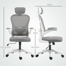 HOMCOM Executive Mesh Office Chair with Headrest, Lumbar Support