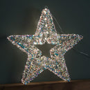 60cm Light up Iridescent Shimmer Christmas Star with 1440 Warm White LEDs