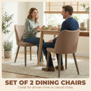 HOMCOM Dining Chairs Set of 2, Kitchen Chairs with Padded Seat, Curved Back