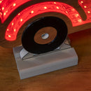 40cm Infinity Light up Christmas Truck Decoration with Red & Green LEDs on Wooden Base