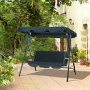 Outsunny Swing Chair 3 Seater - Black