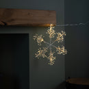 40cm Light up Christmas Snowflake Silhouette with 300 Warm White MicroBrights LEDs