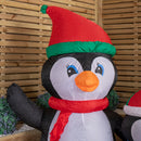 1.5m Light up Christmas Inflatable Penguin Family with 12 White LEDs