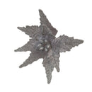 50cm Silver Velvet Poinsettia Stem with Glitter Christmas Decoration