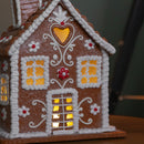 24cm Battery Operated Light up Christmas Gingerbread House Chalet with LEDs