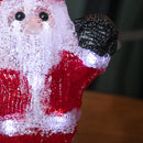 16cm Battery Operated Light up Christmas Ice Santa with 12 Cool White LEDs