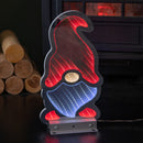 30cm Infinity Light up Christmas Gonk Decoration with Red & White LEDs on Metal Base