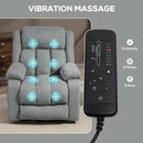 HOMCOM Power Lift Recliner Chair For Elderly With Massage, Light Grey