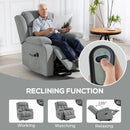 HOMCOM Power Lift Recliner Chair For Elderly With Massage, Light Grey