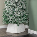 47cm x 46cm Samuel Alexander Foldable Faux Rattan Christmas Tree Skirt in White
