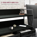 HOMCOM Bedroom Chest of Drawers 5 Drawer Dresser w/ Shelves