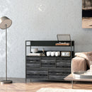 HOMCOM Bedroom Chest of Drawers 5 Drawer Dresser w/ Shelves