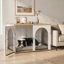 PawHut Dog Crate Furniture, Indoor Dog Cage End Side Table, White