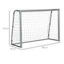 SPORTNOW 6ft x 2ft Football Goal, Simple Set Up Football Training Net